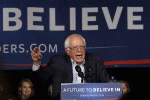 U.S. Democratic presidential candidate and U.S. Senator Bernie Sanders speaks at a campaign event at Music Man Square in Mason City, Iowa January 27, 2016. REUTERS/Carlos Barria - RTX24BL7